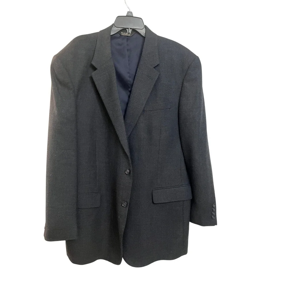JOS A BANK Mens 48L Navy Blue Wool Blazer Suit Jacket‎ Sport Coat